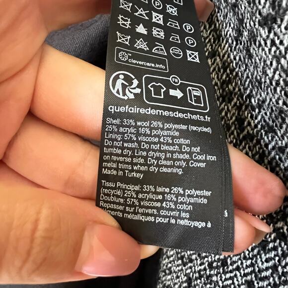 All Saints Gray Double-Breasted Blazer - Picture 4 of 5